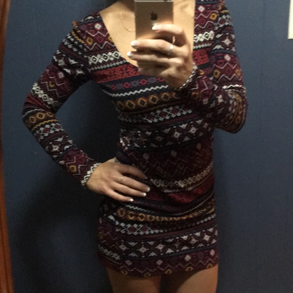 Tribal Form Fitting Mini Dress